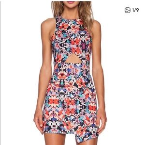 NBD X The NAVENS Twins Floral Cutout Dress X Revolve